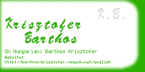 krisztofer barthos business card